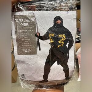 Black Dragon Ninja Costume Mens Plus XXL 48-52 Party City